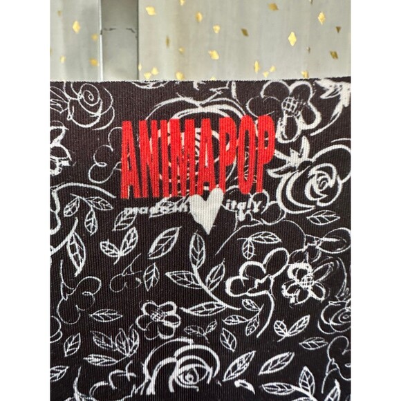 ANIMAPOP Artsy Graphic Floral Watercolor A Line Reversible Double Design Dress S - Picture 6 of 8